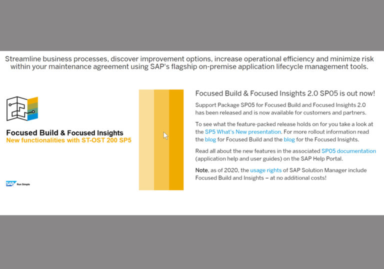 Nueva versión de Focused Build 2.0 SP05